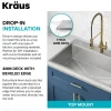 Kore 33" Drop-In Single Bowl 16 Gauge Workstation Sink Drop-In / Top Mount Sinks|Stainless Steel Sinks