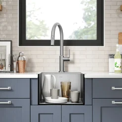 Outlet Kore 15" Drop-In Workstation 16 Gauge Stainless Steel Single Bowl Kitchen Bar Sink with Accessories Bar / Prep Sinks|Workstation Sinks