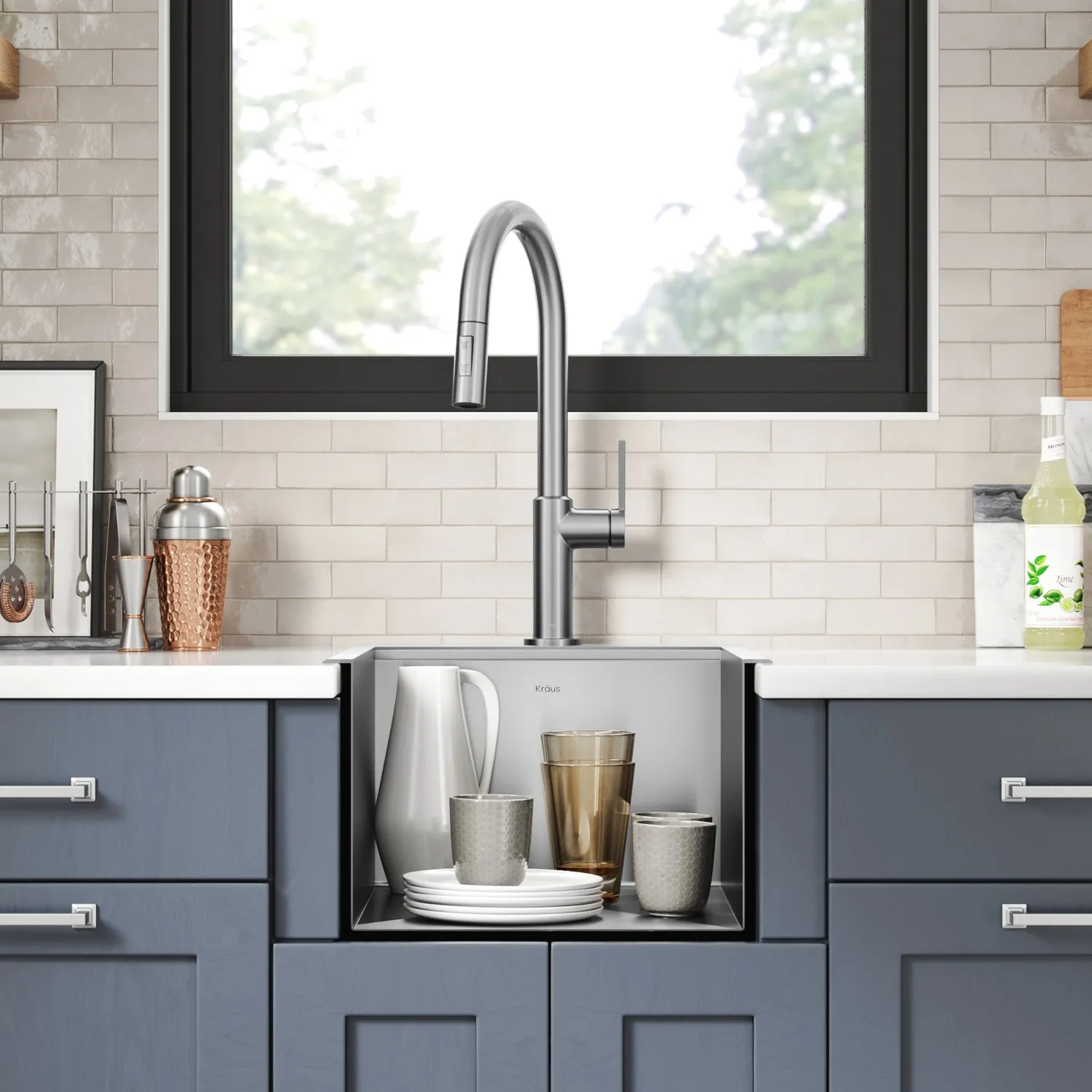 Outlet Kore 15" Drop-In Workstation 16 Gauge Stainless Steel Single Bowl Kitchen Bar Sink with Accessories Bar / Prep Sinks|Workstation Sinks