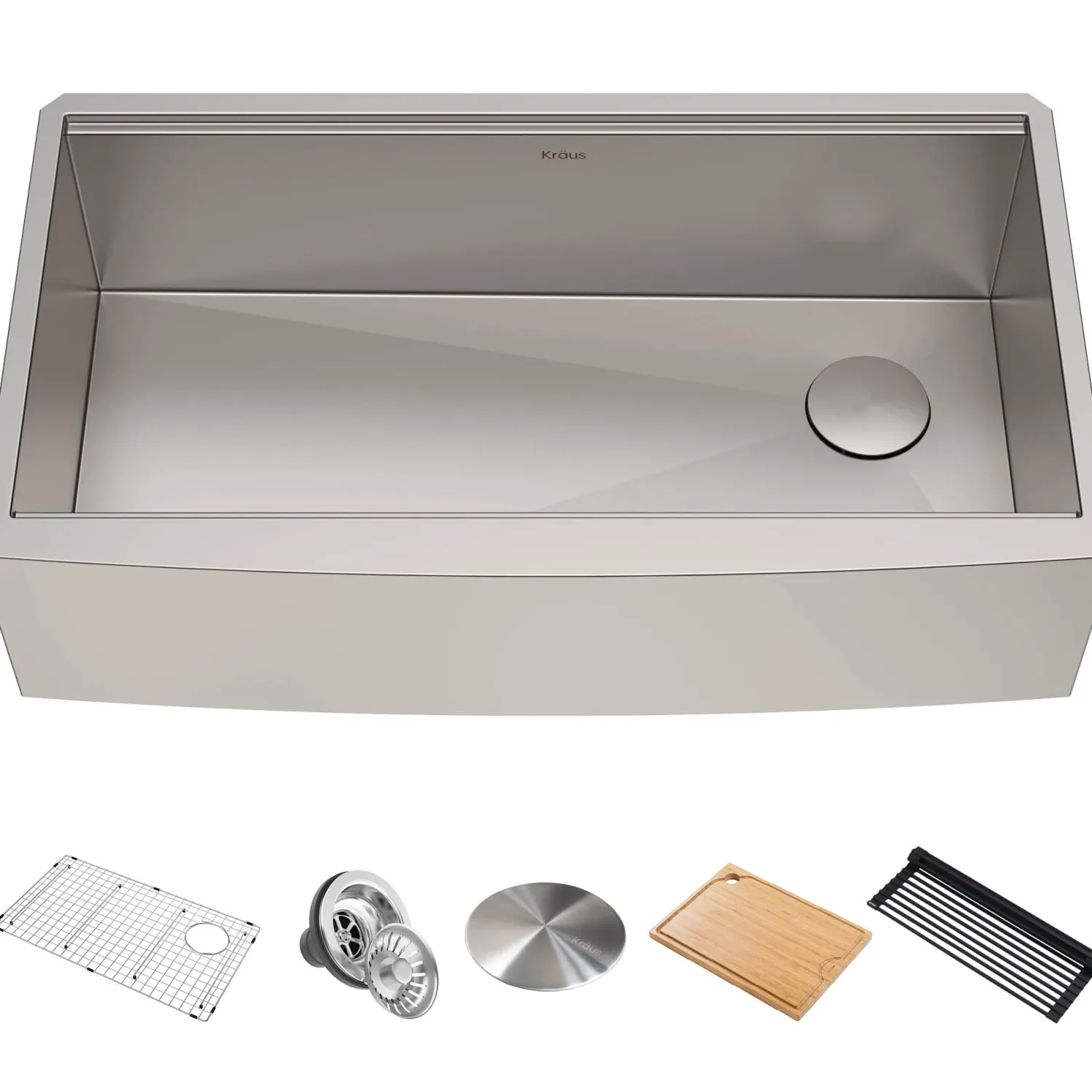 New Kore 36" 16 Gauge Stainless Steel Farmhouse Workstation Kitchen Sink Stainless Steel Sinks|Single Bowl Sinks