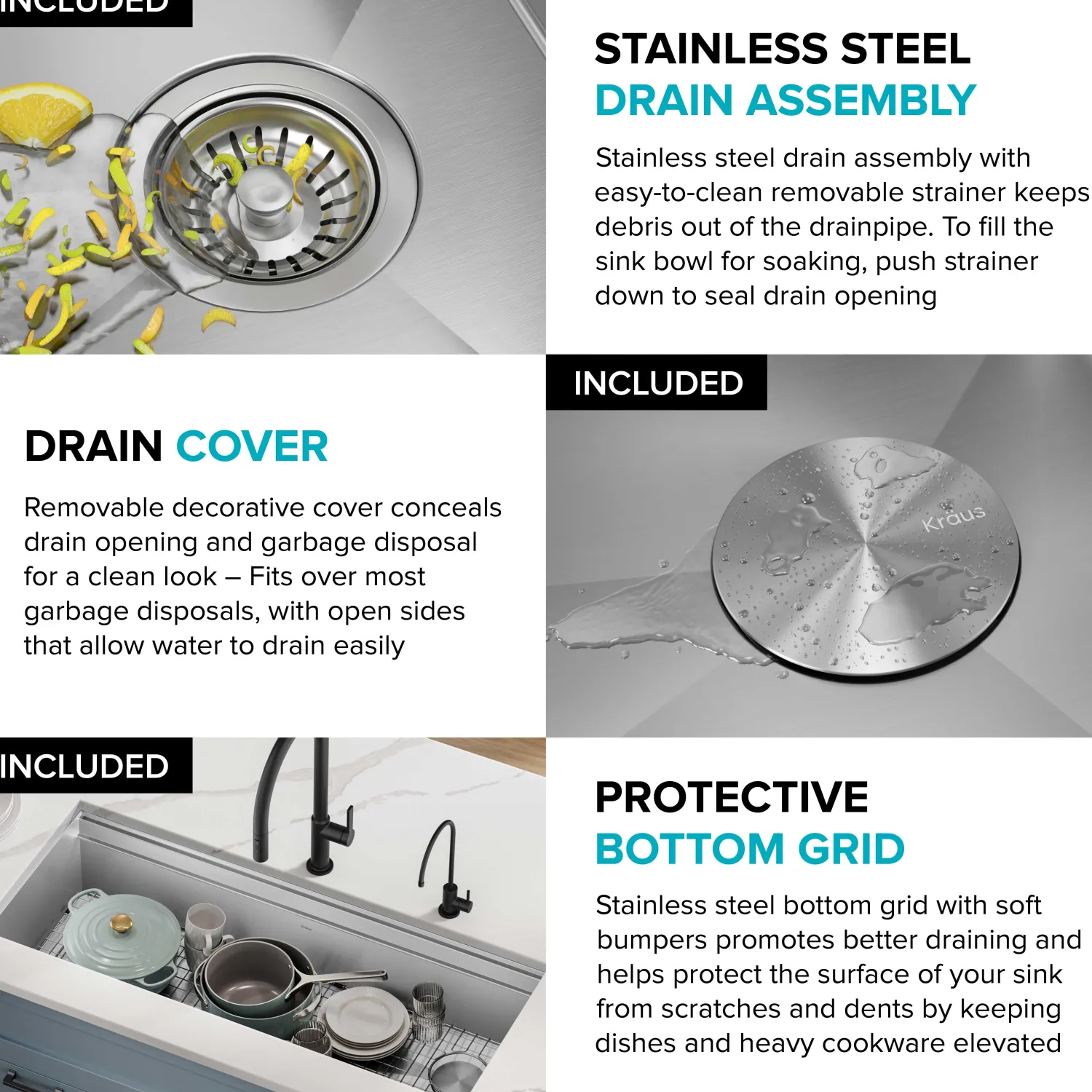 Outlet Kore 2-Tier Workstation 45" Undermount 16 Gauge Single Bowl Stainless Steel Kitchen Sink with Accessories Undermount Sinks|Single Bowl Sinks