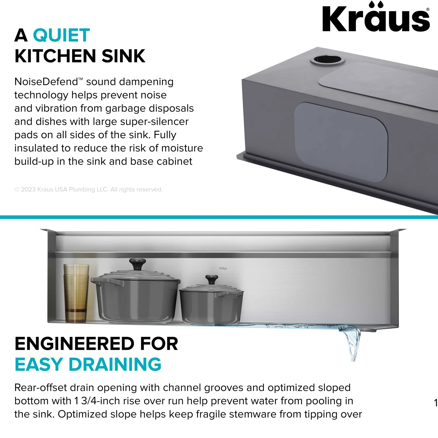 Outlet Kore 2-Tier Workstation 45" Undermount 16 Gauge Single Bowl Stainless Steel Kitchen Sink with Accessories Undermount Sinks|Single Bowl Sinks