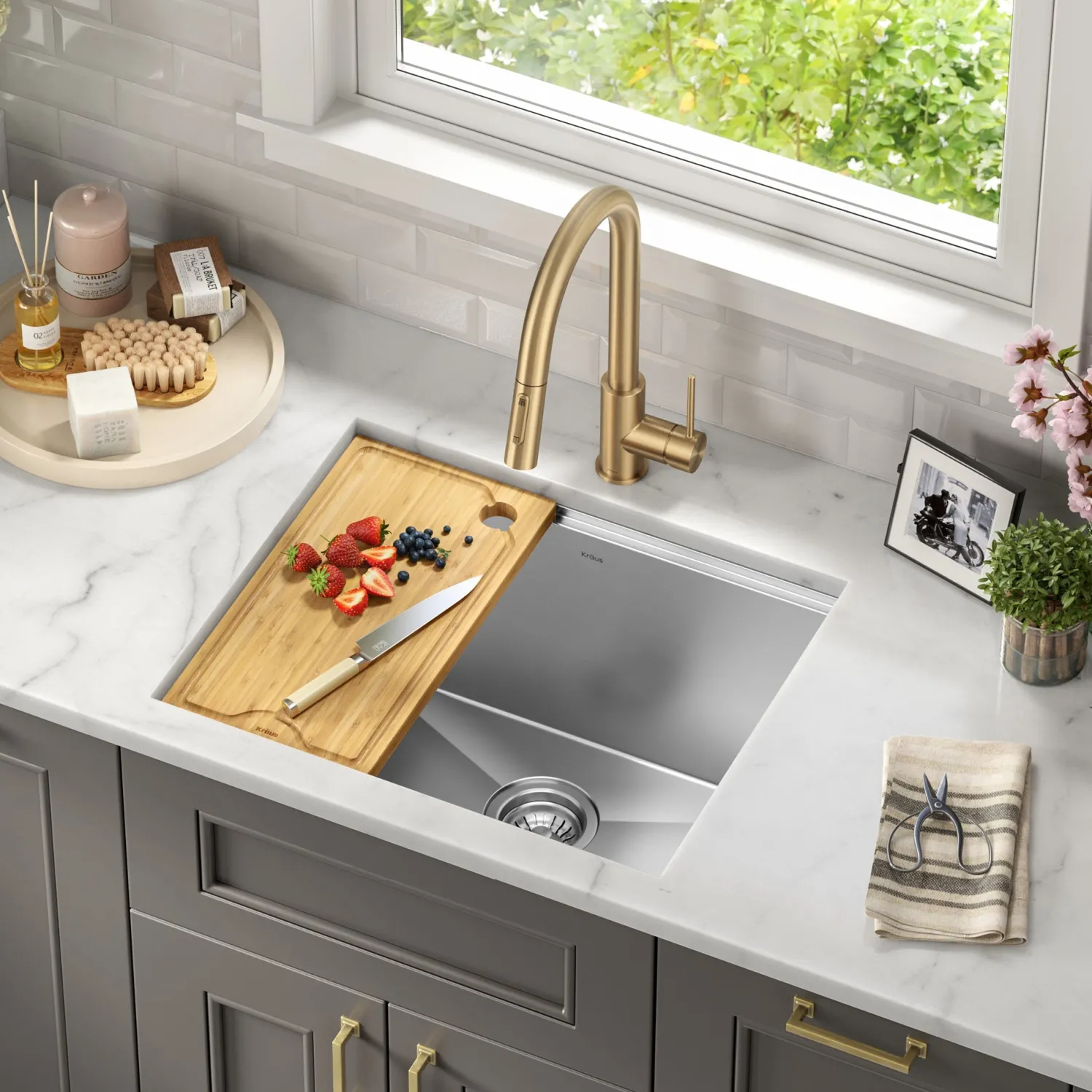 Discount Kore 23" Undermount Workstation 16 Gauge Laundry Utility Sink with Accessories Laundry & Utility Sinks|Undermount Sinks