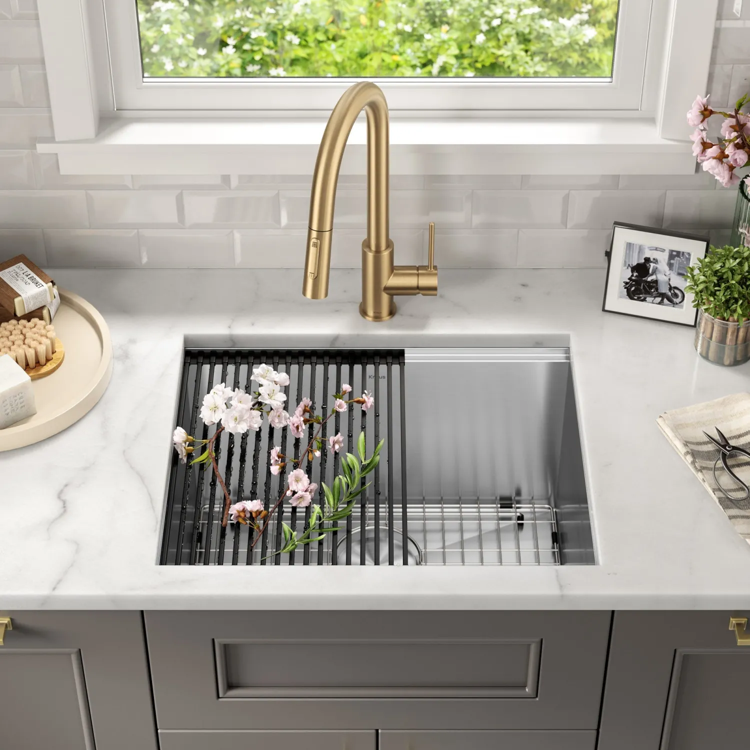 Discount Kore 23" Undermount Workstation 16 Gauge Laundry Utility Sink with Accessories Laundry & Utility Sinks|Undermount Sinks