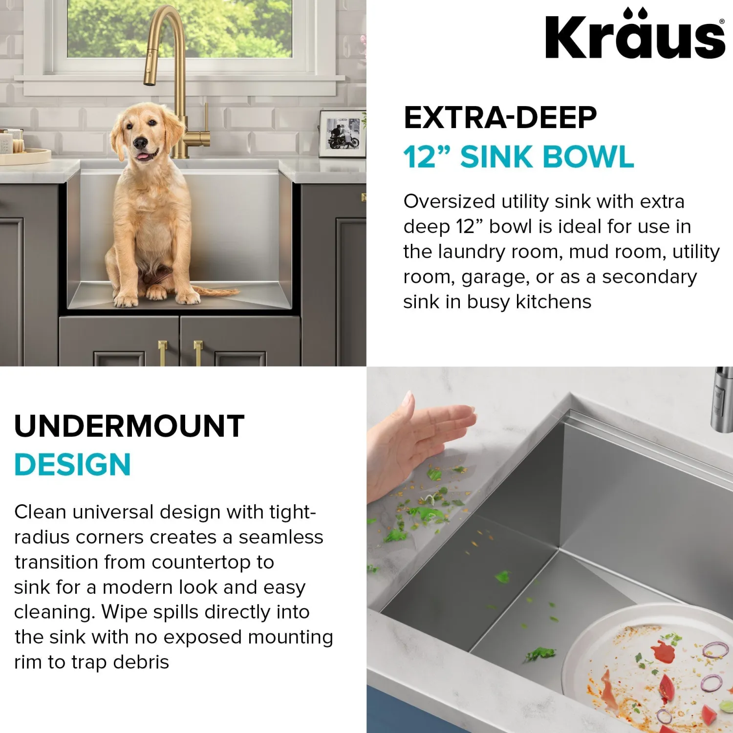Discount Kore 23" Undermount Workstation 16 Gauge Laundry Utility Sink with Accessories Laundry & Utility Sinks|Undermount Sinks