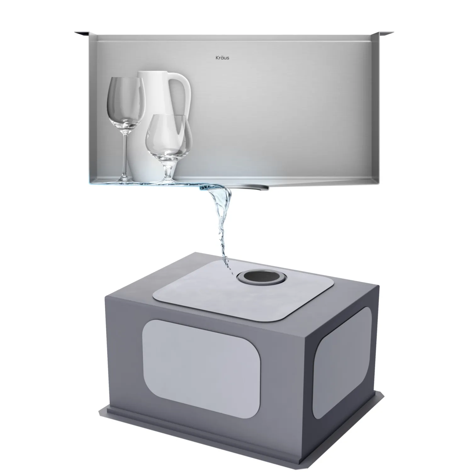 Discount Kore 23" Undermount Workstation 16 Gauge Laundry Utility Sink with Accessories Laundry & Utility Sinks|Undermount Sinks