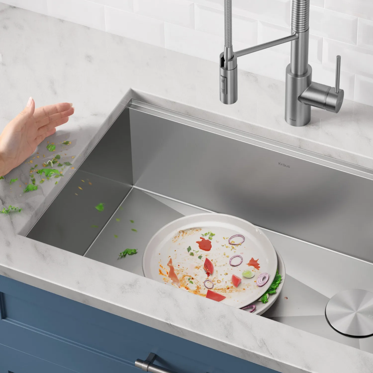 Kore 21" Undermount Workstation 16 Gauge Stainless Steel Single Bowl Kitchen Sink with Accessories Bar / Prep Sinks|Workstation Sinks