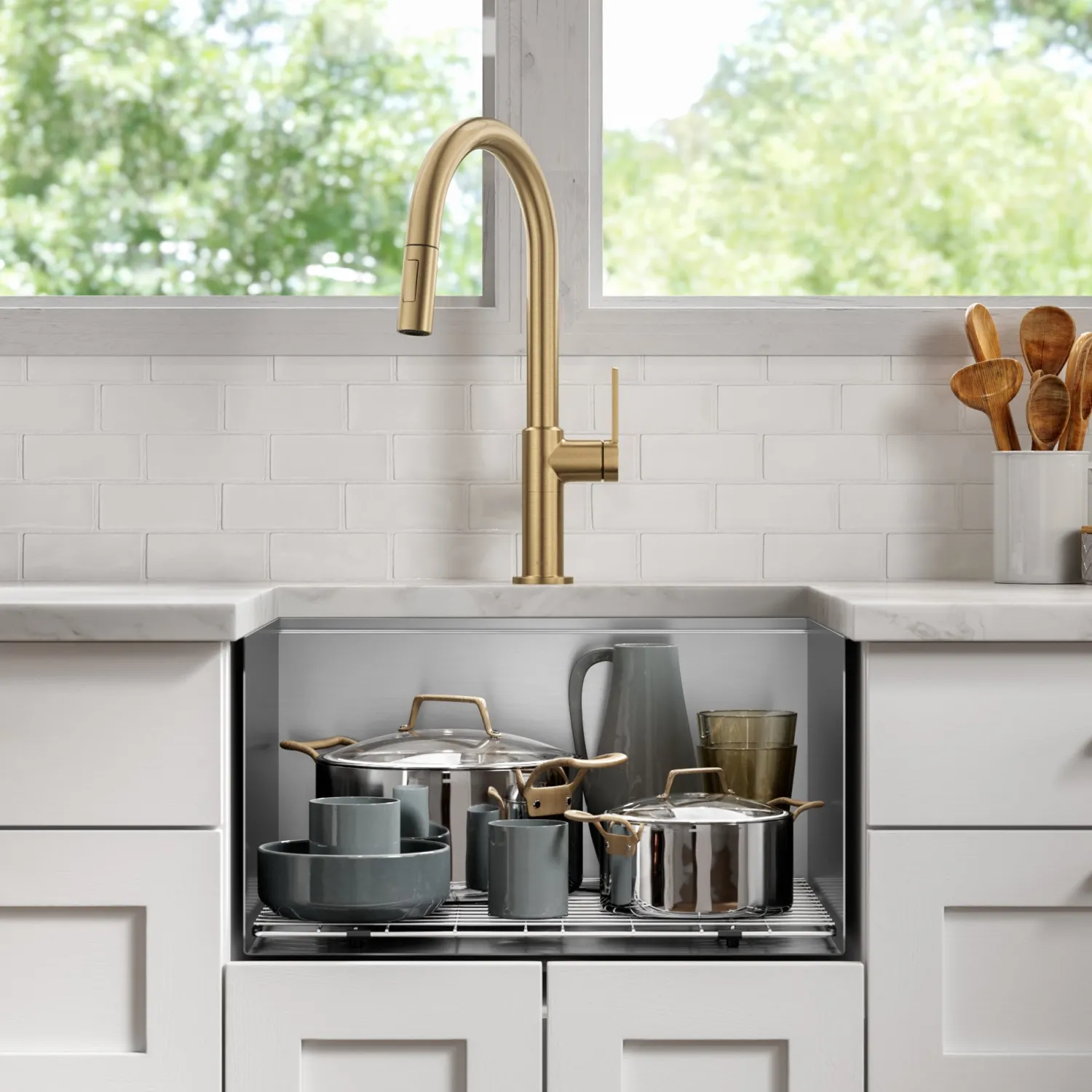 Kore 21" Undermount Workstation 16 Gauge Stainless Steel Single Bowl Kitchen Sink with Accessories Bar / Prep Sinks|Workstation Sinks