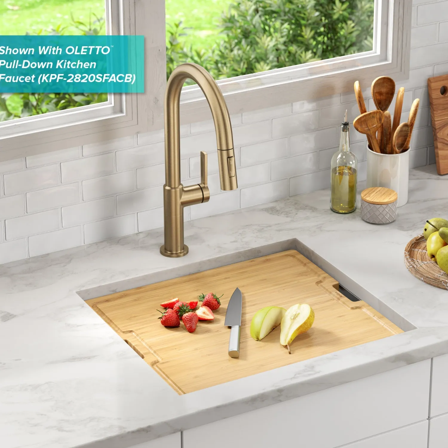 Kore 21" Undermount Workstation 16 Gauge Stainless Steel Single Bowl Kitchen Sink with Accessories Bar / Prep Sinks|Workstation Sinks