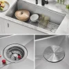 Kore 36" Undermount Workstation 16 Gauge Stainless Steel Single Bowl Kitchen Sink with Accessories Workstation Sinks|Stainless Steel Sinks