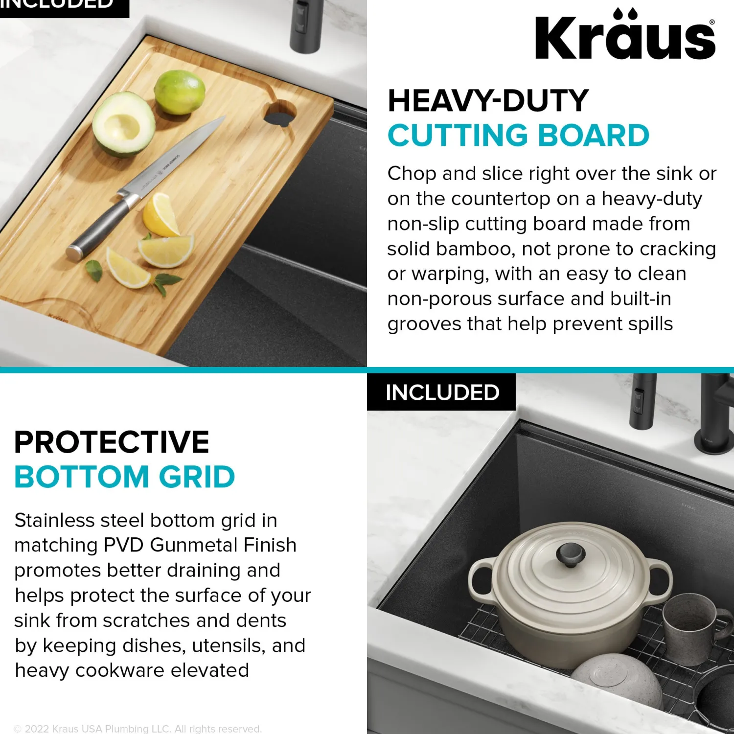 Discount Kore Workstation 23" Undermount Kitchen Sink in 16 Gauge PVD Gunmetal Undermount Sinks|Single Bowl Sinks