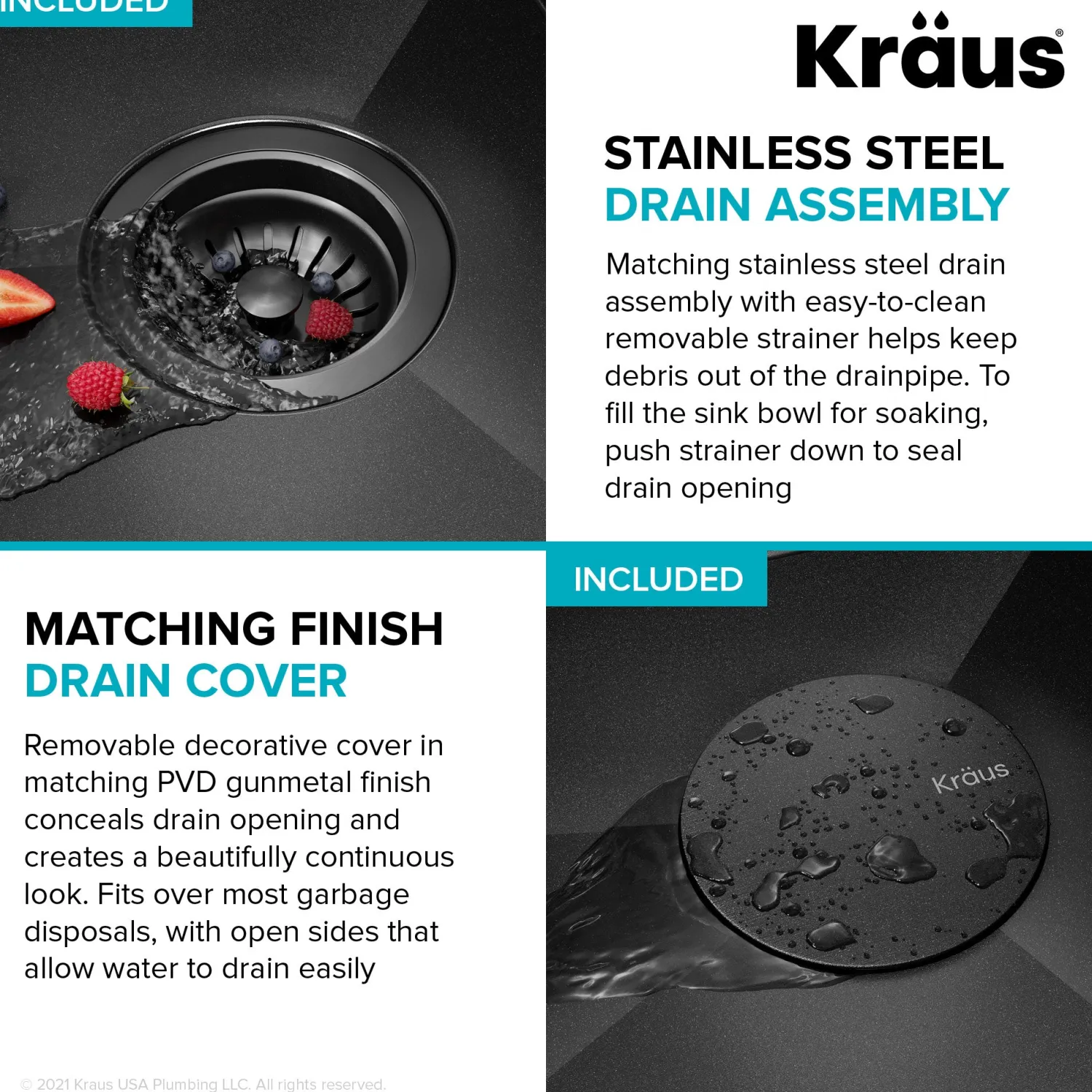 Discount Kore Workstation 23" Undermount Kitchen Sink in 16 Gauge PVD Gunmetal Undermount Sinks|Single Bowl Sinks