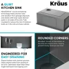 Discount Kore Workstation 17" Undermount 16 Gauge Bar or Prep Sink in PVD Gunmetal Gunmetal, Brass, & Gold|Bar / Prep Sinks