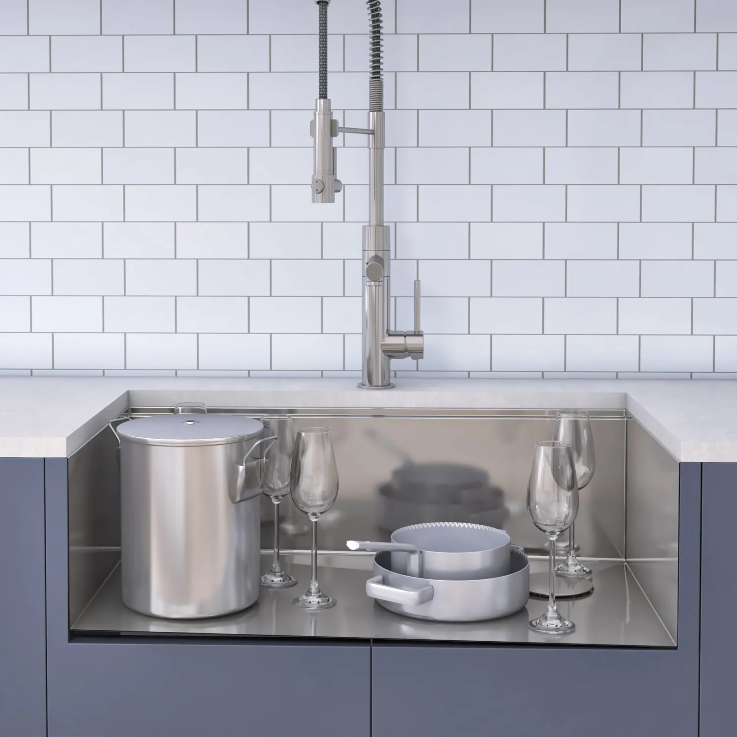 Clearance Kore Workstation 27" Undermount 16 Gauge Single Bowl Stainless Steel Kitchen Sink with Accessories Workstation Sinks|Stainless Steel Sinks