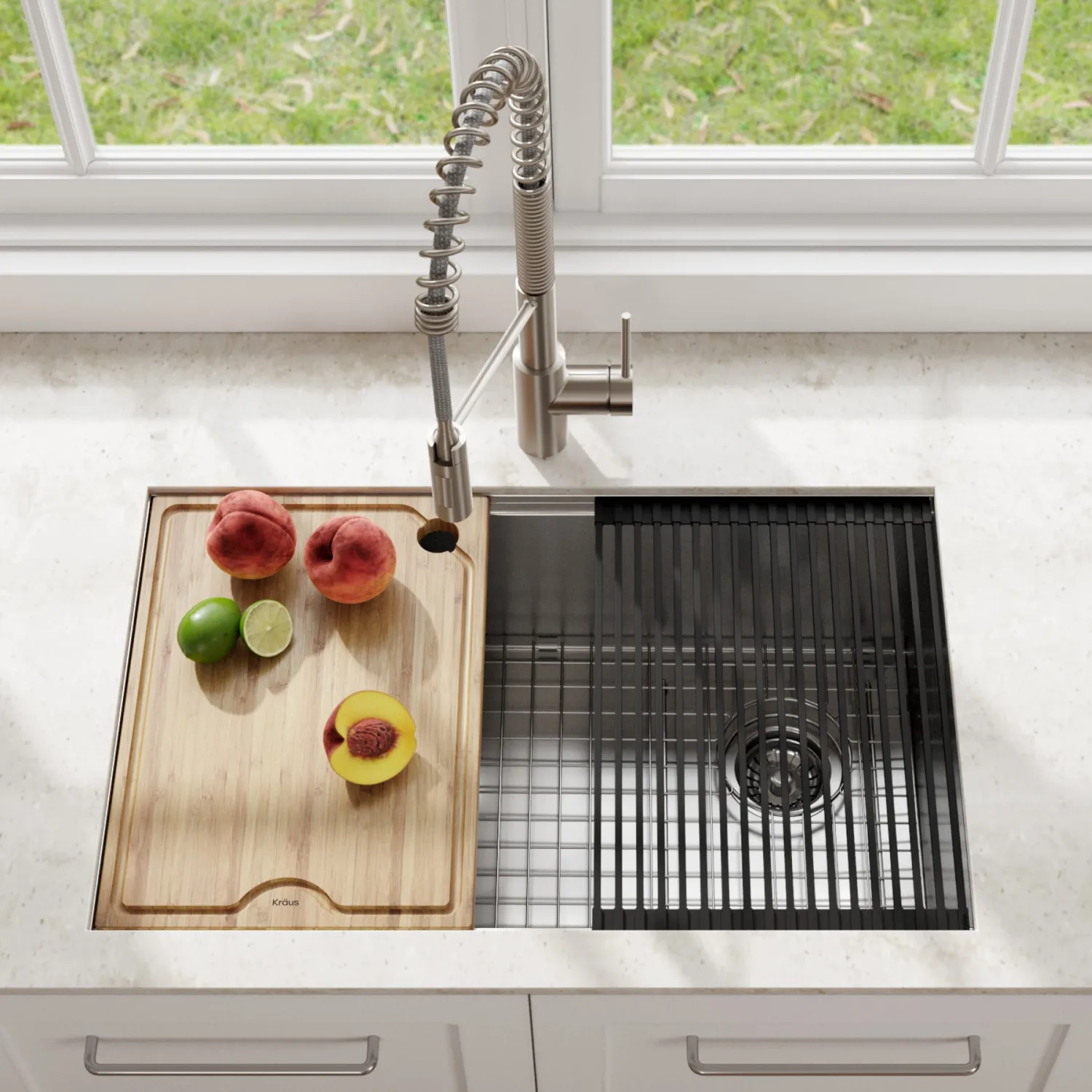 New Kore Workstation 30" Undermount 16 Gauge Single Bowl Stainless Steel Kitchen Sink with Accessories Workstation Sinks|Stainless Steel Sinks