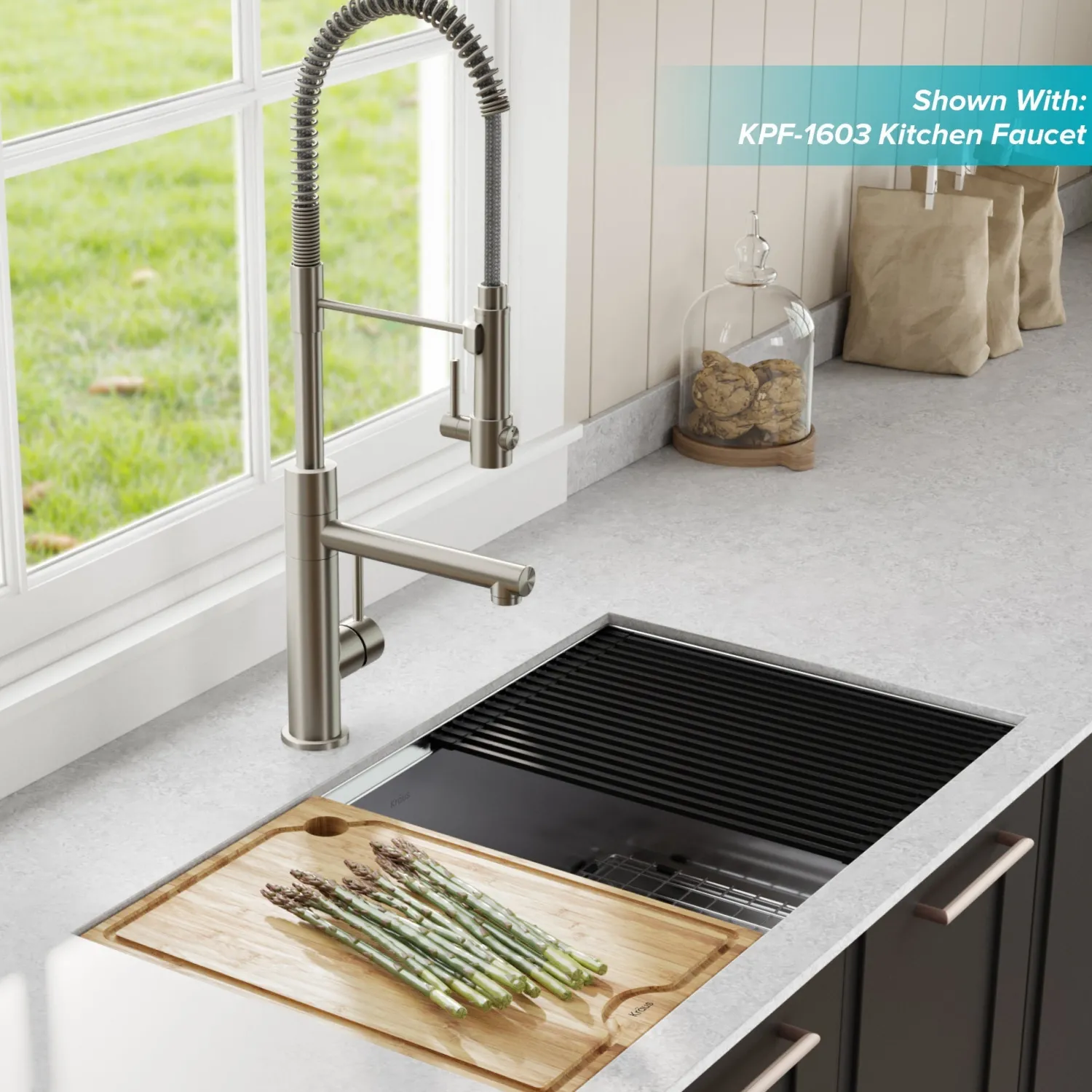 Discount Kore Workstation 33" Undermount 16 Gauge Double Bowl Stainless Steel Kitchen Sink with Accessories Workstation Sinks|Double Bowl Sinks