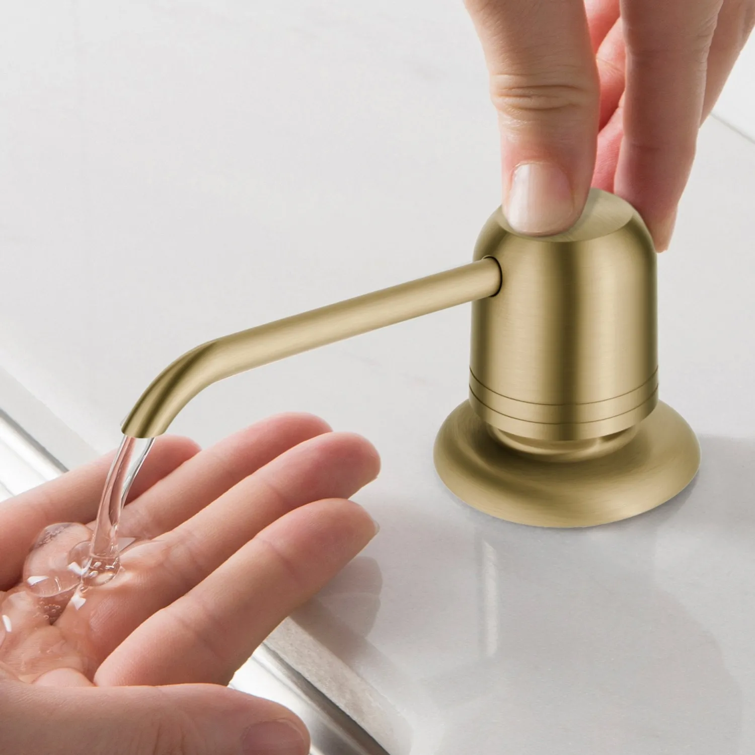 New KSD-32BG Kitchen Soap Dispenser in Brushed Gold Soap Dispensers