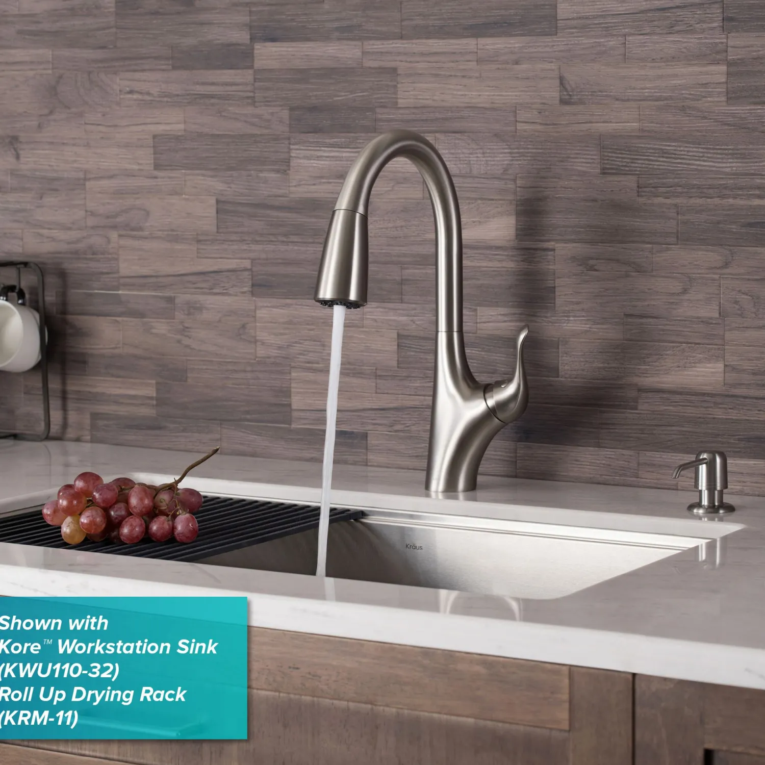 Discount Merlin Single Handle Pull-Down Kitchen Faucet in Spot Free Stainless Steel Single Hole