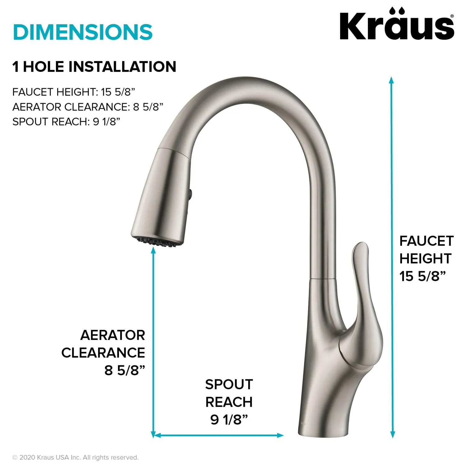 Discount Merlin Single Handle Pull-Down Kitchen Faucet in Spot Free Stainless Steel Single Hole
