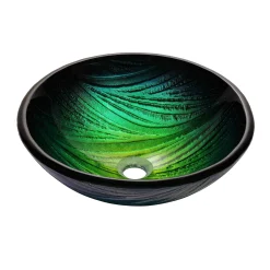 Hot Nei Glass Vessel Sink and Ramus Faucet Sink And Faucet Combos|Above Counter / Vessel Sinks