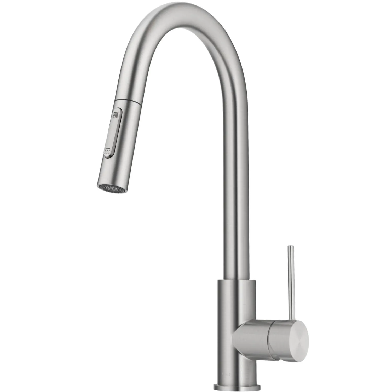 New New Oletto Contemporary Single Handle Pull Down Kitchen Faucet in Spot Free Stainless Steel Single Hole