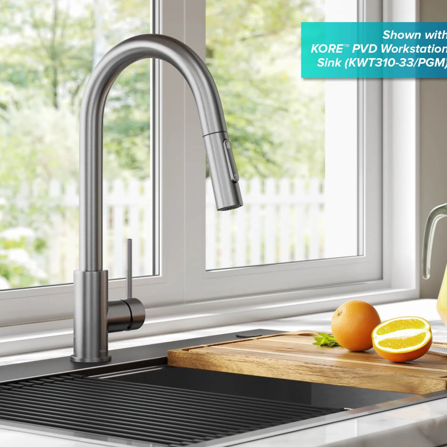 New New Oletto Contemporary Single Handle Pull Down Kitchen Faucet in Spot Free Stainless Steel Single Hole