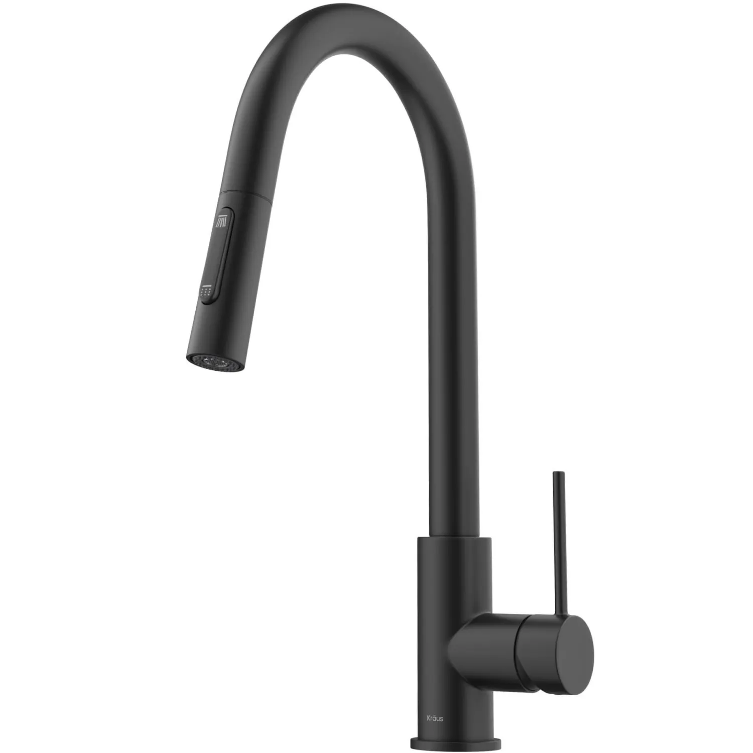Online New Oletto Contemporary Single Handle Pull Down Kitchen Faucet in Matte Black Single Hole