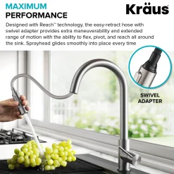Online New Oletto Contemporary Single Handle Pull Down Kitchen Faucet in Matte Black Single Hole