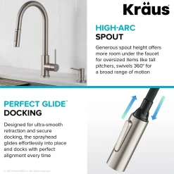 Online New Oletto Contemporary Single Handle Pull Down Kitchen Faucet in Matte Black Single Hole