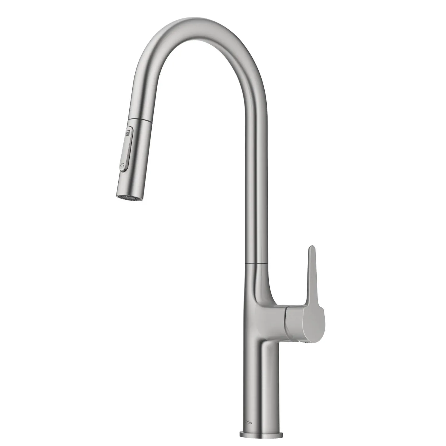 Best New Oletto Modern Single Handle Pull Down Kitchen Faucet in Spot Free Stainless Steel Single Hole