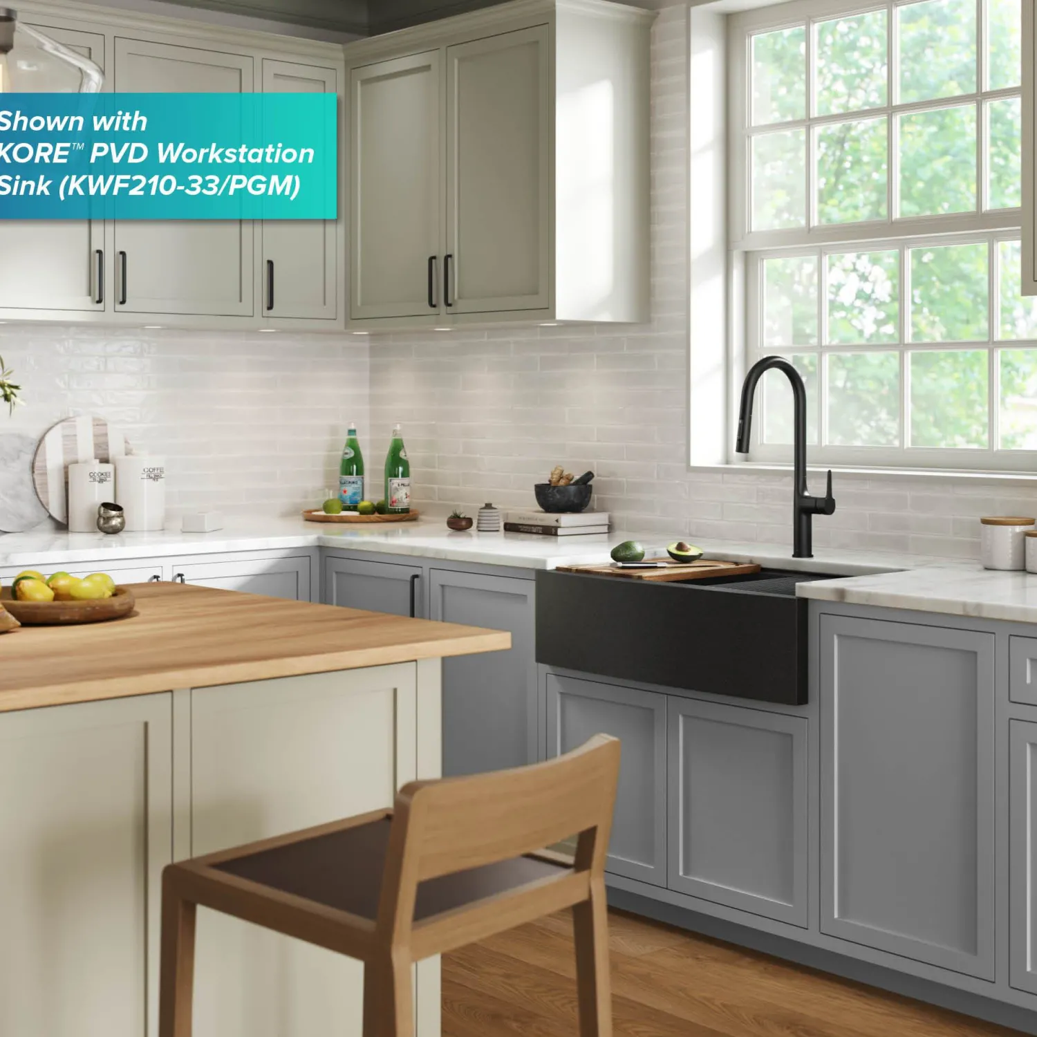 New Oletto Modern Single Handle Pull Down Kitchen Faucet in Matte Black Single Hole