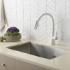 Nolen Dual Function Pull-Down Kitchen Faucet in Chrome/White Single Hole