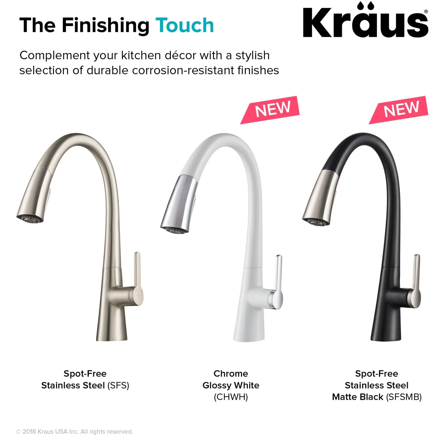 Nolen Dual Function Pull-Down Kitchen Faucet in Chrome/White Single Hole