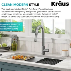 New Oletto Contemporary Single-Handle Touch Activated with Pull Down Sprayer in Spot Free Stainless Steel Touchless, Sensor And Tap Activated Kitchen Faucets