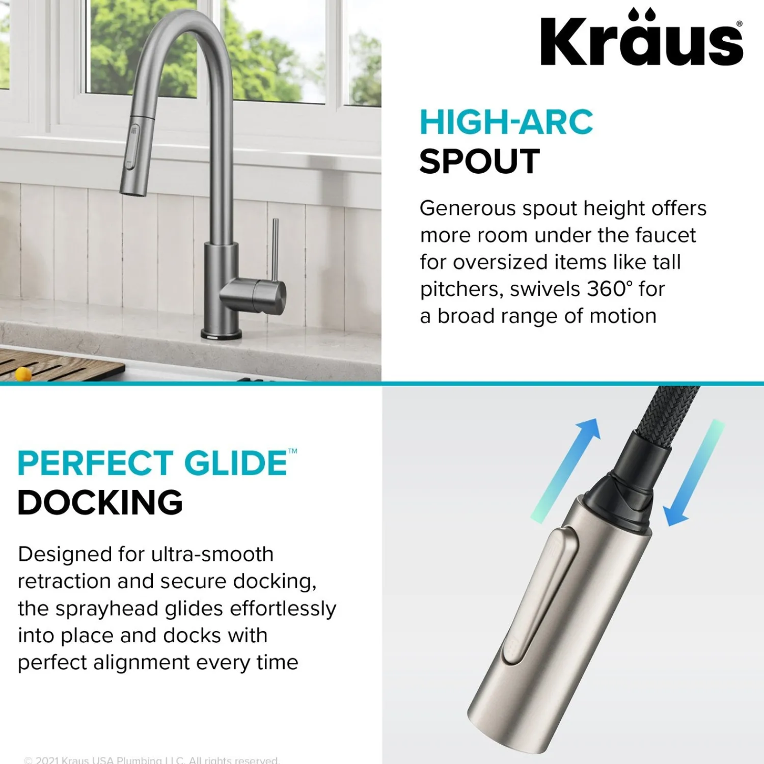 New Oletto Contemporary Single-Handle Touch Activated with Pull Down Sprayer in Spot Free Stainless Steel Touchless, Sensor And Tap Activated Kitchen Faucets
