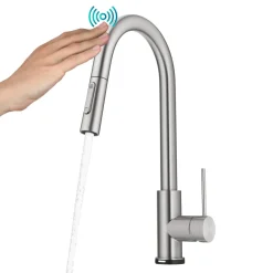 New Oletto Contemporary Single-Handle Touch Activated with Pull Down Sprayer in Spot Free Stainless Steel Touchless, Sensor And Tap Activated Kitchen Faucets