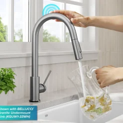 New Oletto Contemporary Single-Handle Touch Activated with Pull Down Sprayer in Spot Free Stainless Steel Touchless, Sensor And Tap Activated Kitchen Faucets
