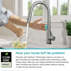 Sale  Oletto Contemporary Single-Handle Touch Activated with Pull Down Sprayer in Matte Black Touchless, Sensor And Tap Activated Kitchen Faucets