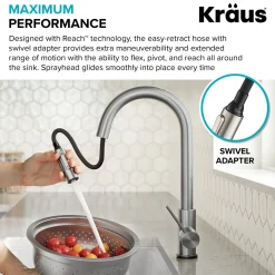 Sale  Oletto Contemporary Single-Handle Touch Activated with Pull Down Sprayer in Matte Black Touchless, Sensor And Tap Activated Kitchen Faucets
