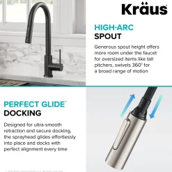 Sale  Oletto Contemporary Single-Handle Touch Activated with Pull Down Sprayer in Matte Black Touchless, Sensor And Tap Activated Kitchen Faucets