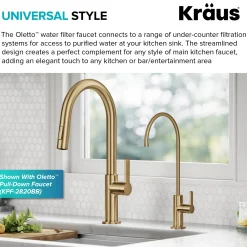 Outlet Oletto Drinking Water Filter Faucet in Brushed Brass Single Hole|Water Filter Faucets