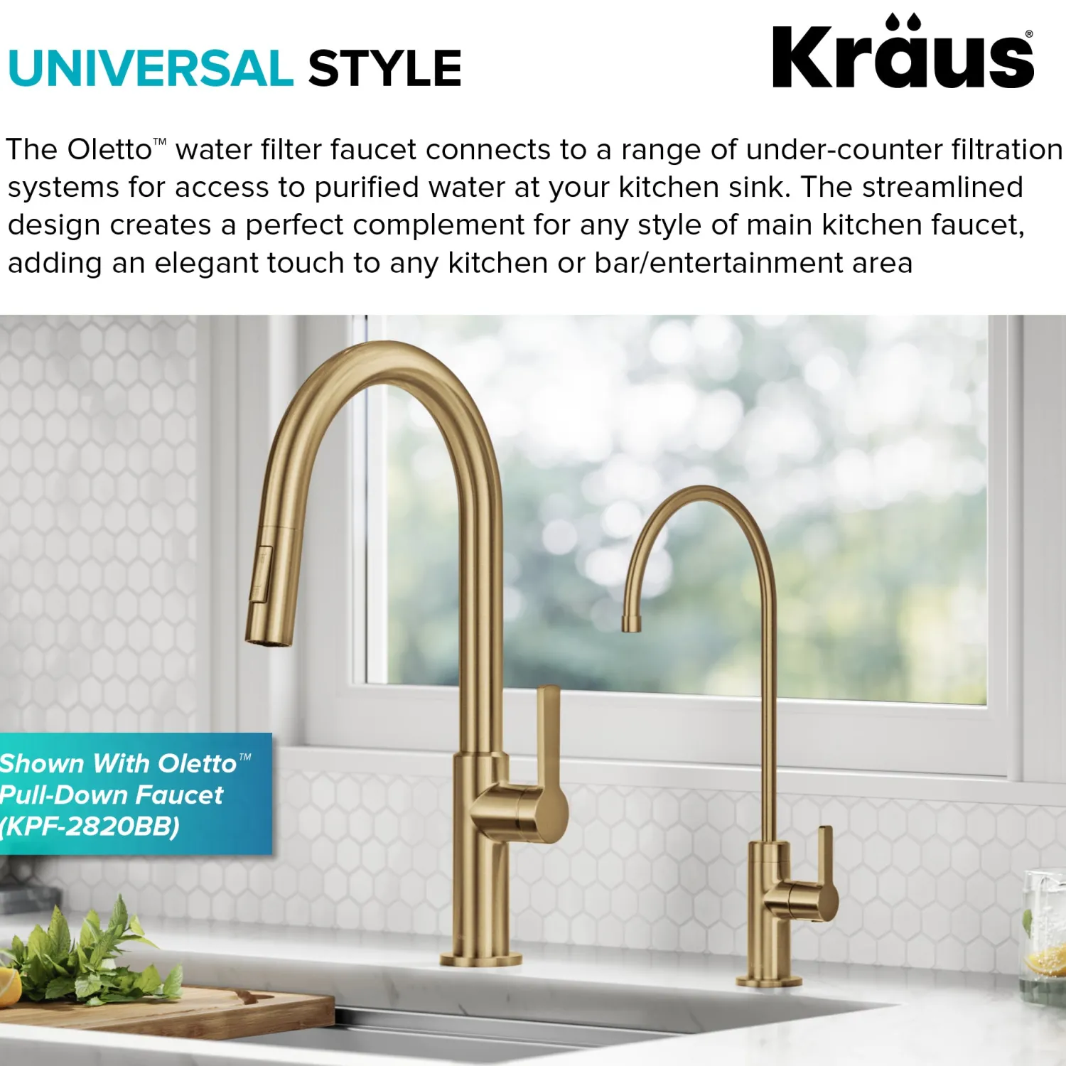 Outlet Oletto Drinking Water Filter Faucet in Brushed Brass Single Hole|Water Filter Faucets