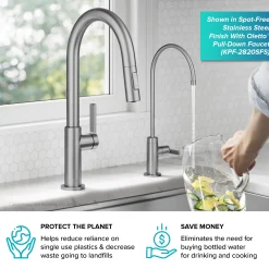 Best Oletto Drinking Water Filter Faucet in Spot-Free Antique Champagne Bronze Single Hole|Water Filter Faucets