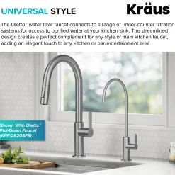 Clearance Oletto Drinking Water Filter Faucet in Spot-Free Stainless Steel Single Hole|Water Filter Faucets