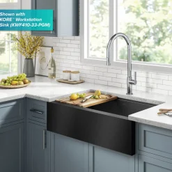 Discount Oletto High-Arc Chrome Single Handle Pull-Down Kitchen Faucet Single Hole