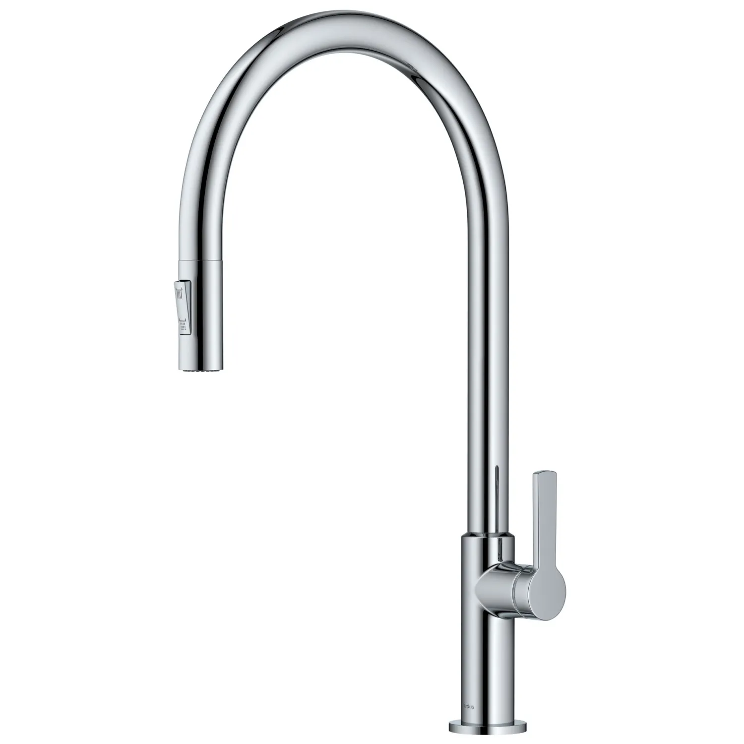 Discount Oletto High-Arc Chrome Single Handle Pull-Down Kitchen Faucet Single Hole