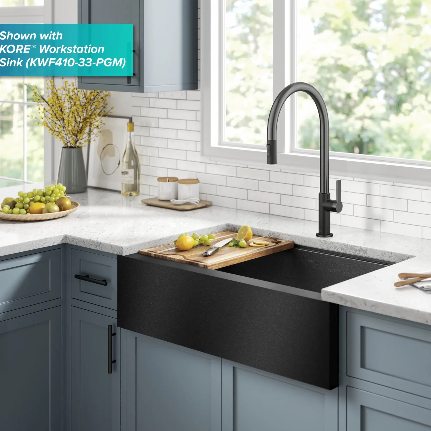 Sale Oletto High-Arc Matte Black & Black Stainless Steel Pull-Down Kitchen Faucet Single Hole