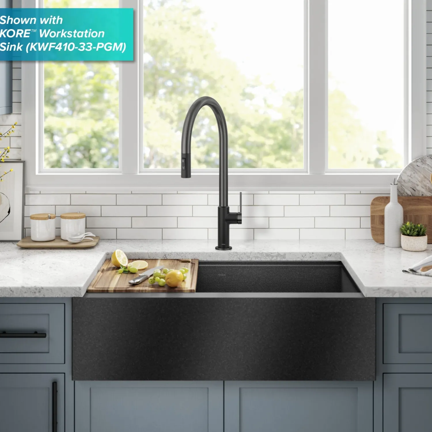 Sale Oletto High-Arc Matte Black & Black Stainless Steel Pull-Down Kitchen Faucet Single Hole