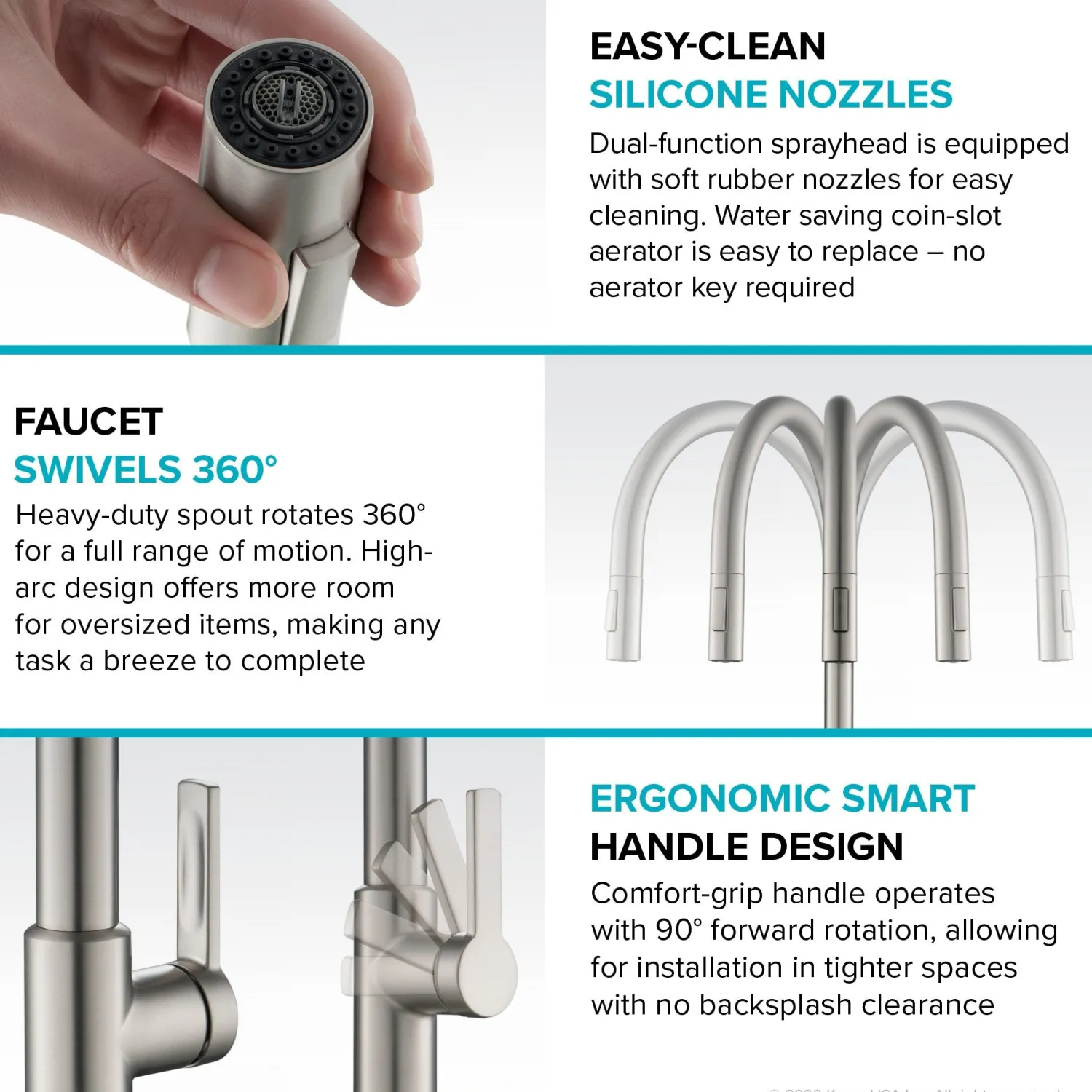 New Oletto High-Arc Single Handle Pull-Down Kitchen Faucet in Spot Free Stainless Steel Single Hole