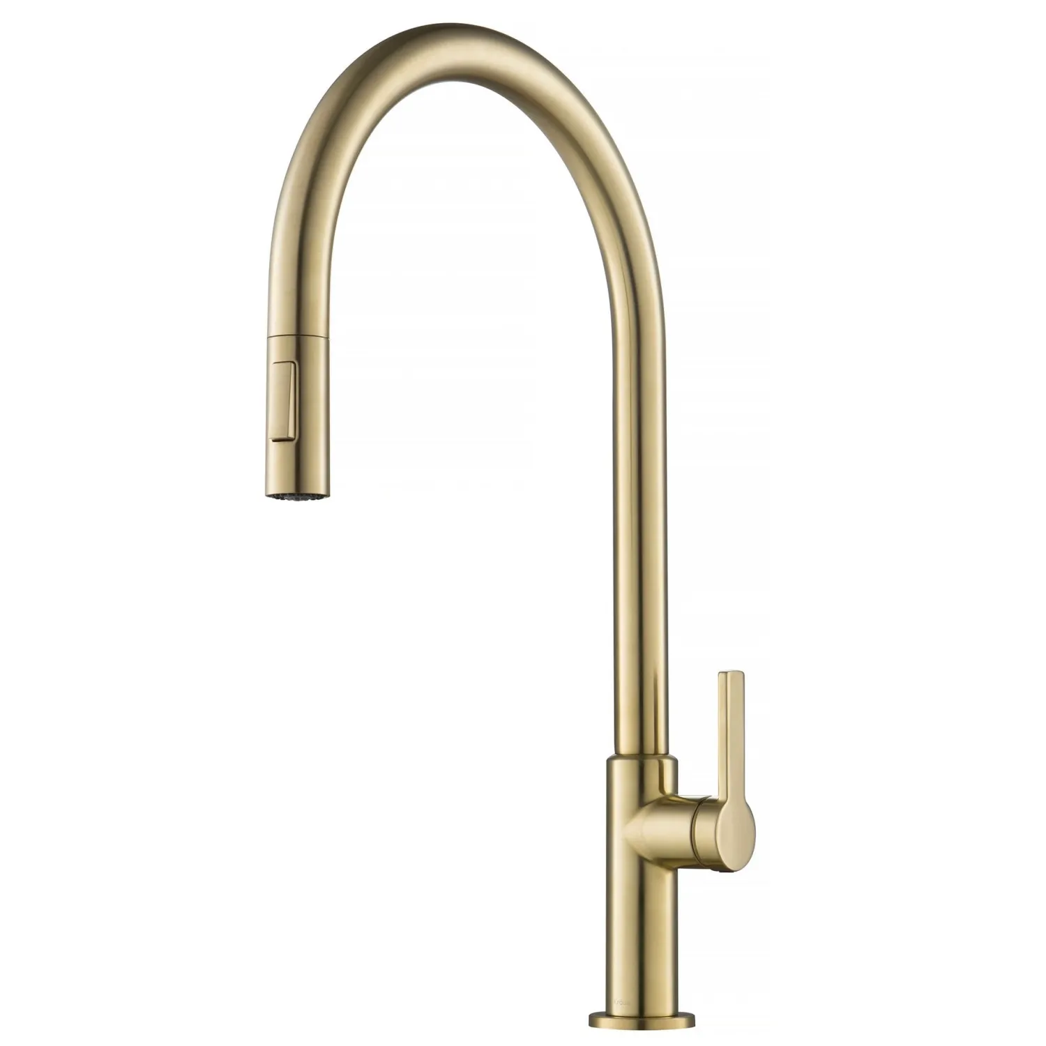 Online Oletto High-Arc Single Handle Pull-Down Kitchen Faucet in Spot Free Antique Champagne Bronze Single Hole